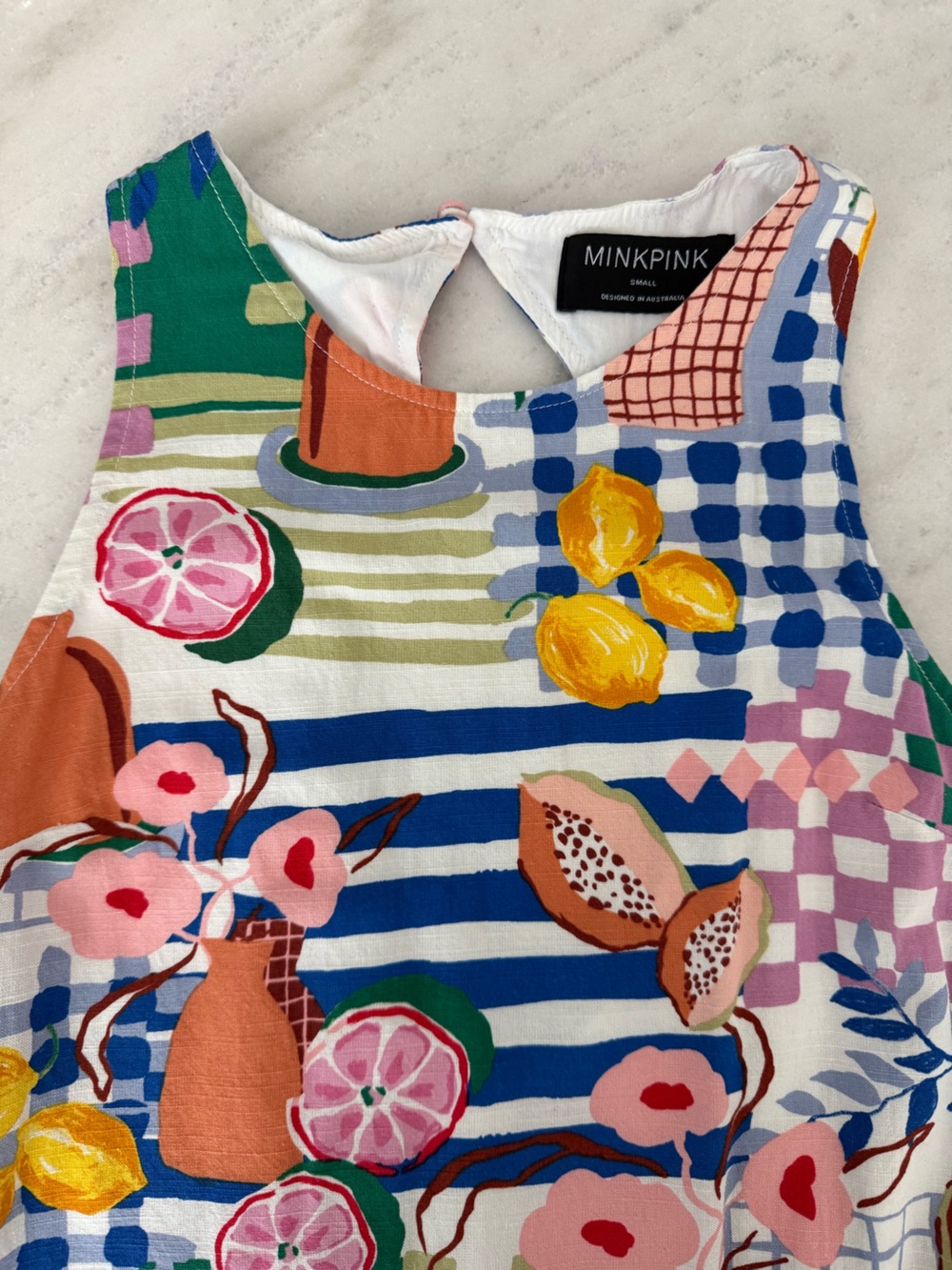 Minkpink Multi Color Picnic Print Dress - Picture 5 of 6